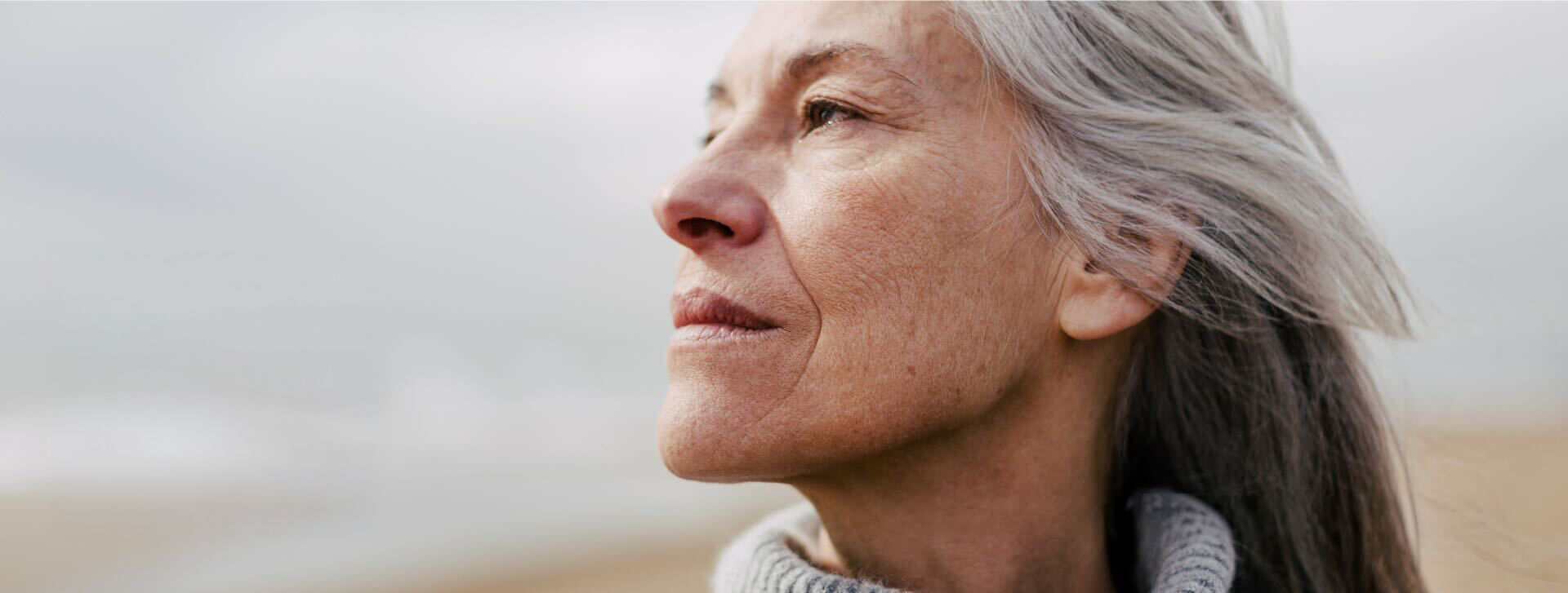 A woman looking ahead with confidence