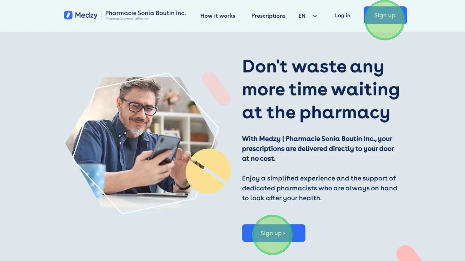 <p>Click the “Sign up” button.</p>