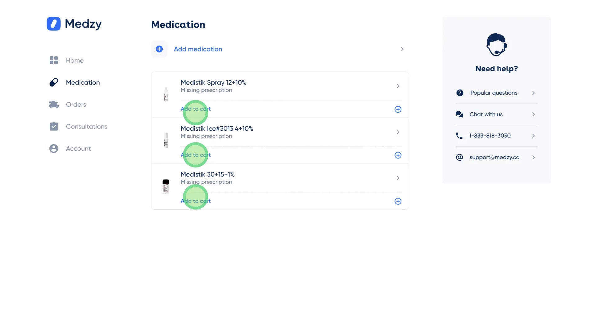 <p>Add the products you want to order to your cart.</p>