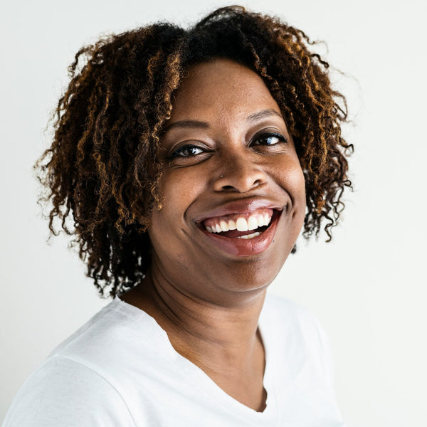 A smiling woman